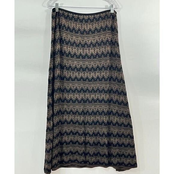 CHRISTOPHER ESBER Sz 12 AUS 8 US Palais Knitted Maxi Skirt Brown Black - Picture 2 of 11